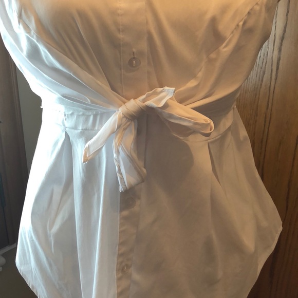 iZ Byer sleeveless collared white blouse size S - Picture 4 of 6